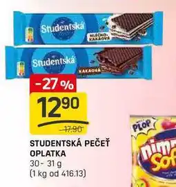 Flop STUDENTSKÁ PEČEŤ OPLATKA 30-31 g nabídka