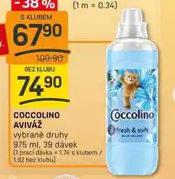 Flop COCCOLINO AVIVÁŽ vybrané druhy 975 ml, 39 dávek nabídka
