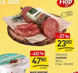 Flop CHORIZO 100g nabídka