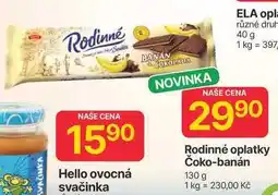 Hruška Rodinné oplatky Čoko-banán 130 g nabídka