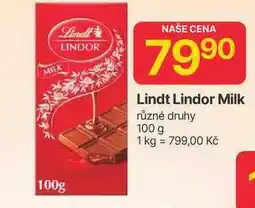 Hruška Lindt Lindor Milk různé druhy 100 g nabídka