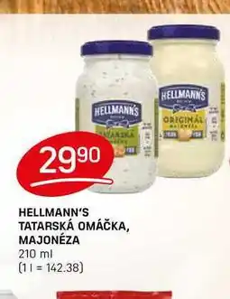 Flop HELLMANN'S TATARSKÁ OMÁČKA, MAJONÉZA 210 ml nabídka