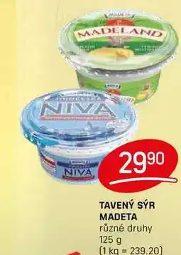 Flop TAVENÝ SÝR MADETA různé druhy 125 g nabídka