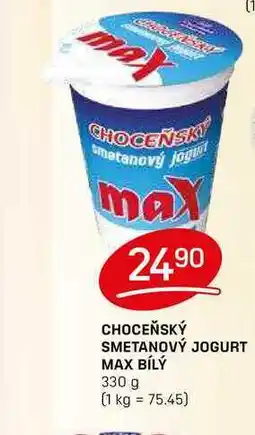 Flop CHOCEŇSKÝ SMETANOVÝ JOGURT MAX BÍLÝ 330 g nabídka