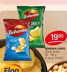 Flop BOHEMIA CHIPS různé druhy 55-60 g nabídka