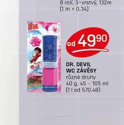 Flop DR. DEVIL WC ZÁVĚSY různé druhy 40 g nabídka