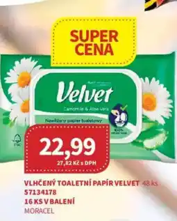 Kubík potraviny Vlhčený toaletní papír velvet nabídka