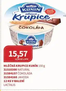 Kubík potraviny Mléčná krupice kunin nabídka