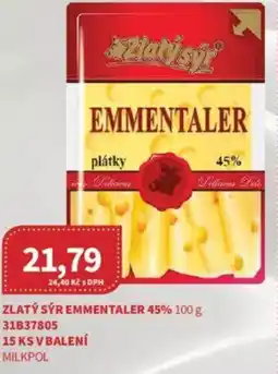 Kubík potraviny Zlatý sýr emmentaler 45% nabídka