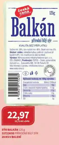 Kubík potraviny Sýr balkán nabídka