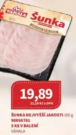 Kubík potraviny VÁHALA Šunka nejvyšší jakosti nabídka