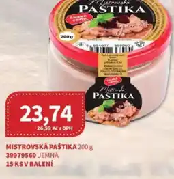 Kubík potraviny Mistrovská paštika nabídka