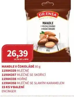 Kubík potraviny DR.ENSA Mandle v čokoládě nabídka