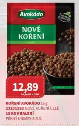 Kubík potraviny Koření avokádo nabídka