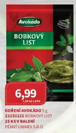 Kubík potraviny Koření avokádo nabídka