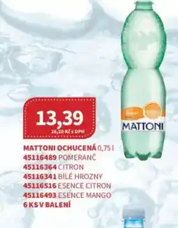 Kubík potraviny Mattoni ochucená nabídka