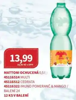 Kubík potraviny Mattoni ochucená nabídka