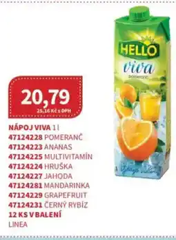 Kubík potraviny Nápoj viva nabídka