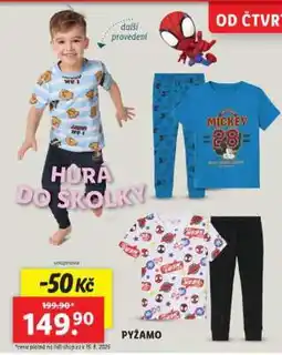 Lidl Pyžamo nabídka