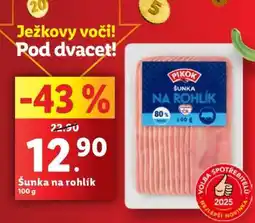 Lidl Šunka na rohlík nabídka