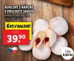 Lidl Koblihy s náplní s příchutí jahod nabídka