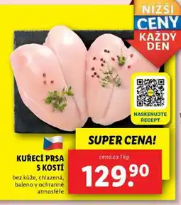 Lidl Kuřecí prsa s kostí nabídka