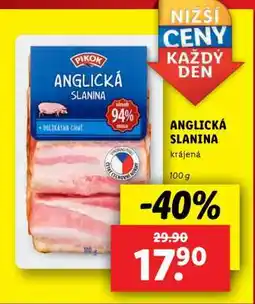 Lidl PIKOK ANGLICKÁ SLANINA nabídka