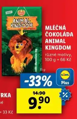 Lidl MLÉČNÁ ČOKOLÁDA ANIMAL KINGDOM nabídka