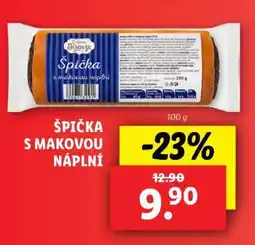 Lidl ŠPIČKA S MAKOVOU NÁPLNÍ nabídka