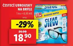 Lidl ČISTICÍ UBROUSKY NA BRÝLE nabídka