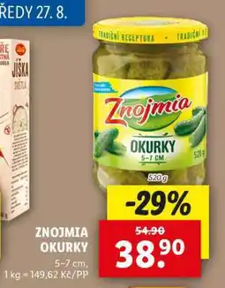 Lidl Znojmia Okurky nabídka