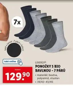 Lidl LIVERGY PONOŽKY S BIO BAVLNOU - 7 PÁRŮ nabídka