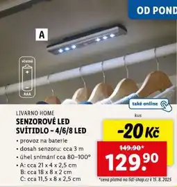 Lidl LIVARNO HOME SENZOROVÉ LED SVÍTIDLO – 4/6/8 LED nabídka