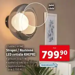 Lidl LIVARNO HOME Stropní / Nástěnné LED svítidlo KHEPRI nabídka
