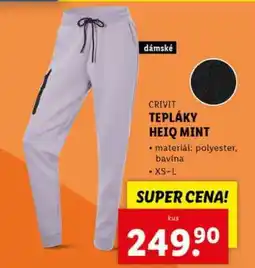Lidl CRIVIT TEPLÁKY HEIQ MINT nabídka