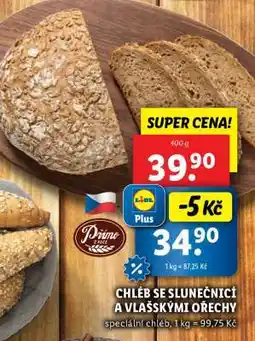 Lidl Chléb se slunečnicí a vlašskými ořechy nabídka