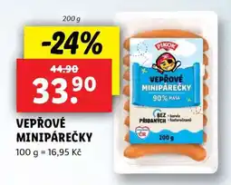 Lidl Vepřové minipárečky nabídka
