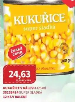 Kubík potraviny Kukuřice v nálevu nabídka