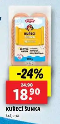 Lidl KUŘECÍ ŠUNKA krájená nabídka