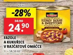 Lidl El Tequito Fazole a kukuřice v rajčatové omáčce nabídka