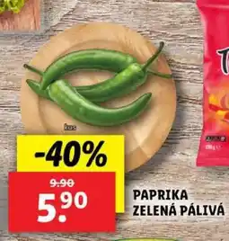 Lidl PAPRIKA ZELENÁ PÁLIVÁ nabídka