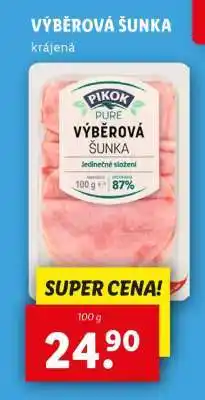 Lidl PIKOK PURE VÝBĚROVÁ ŠUNKA krájená nabídka
