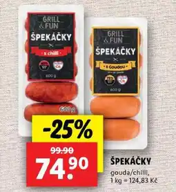 Lidl ŠPEKÁČKY nabídka