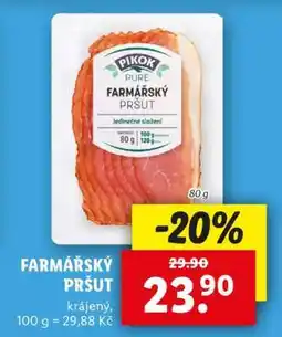 Lidl Farmářský pršut nabídka