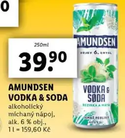 Lidl Amundsen vodka & Soda nabídka