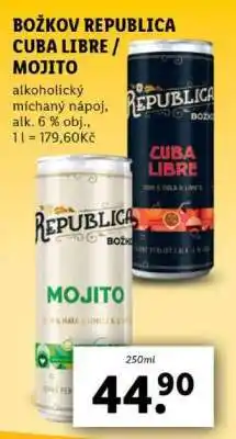 Lidl BOŽKOV REPUBLICA CUBA LIBRE / MOJITO nabídka