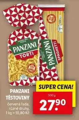 Lidl Panzani Těstoviny nabídka