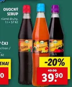 Lidl Ovocný sirup nabídka