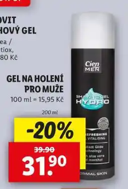 Lidl Cien Men Shaving Gel Hydro nabídka