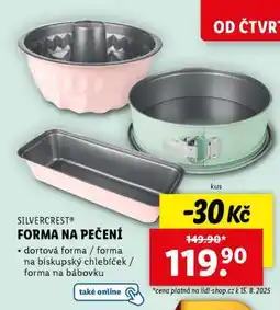 Lidl SILVERCREST FORMA NA PEČENÍ nabídka